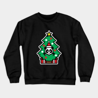 Panda Christmas Tree Bambu Brand Present Gift Stocking Crewneck Sweatshirt